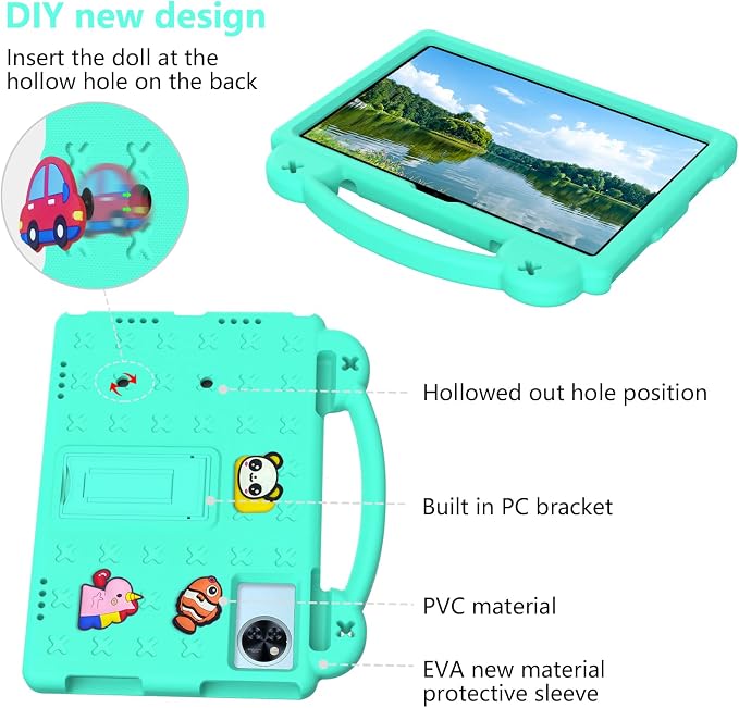 Case for Lenovo Idea Tab 11 inch 2025 (TB336) Kids EVA Shockproof Cover with Stand Handle for Lenovo Idea Tab 11''/ K11 Gen 2 Tablet Blue