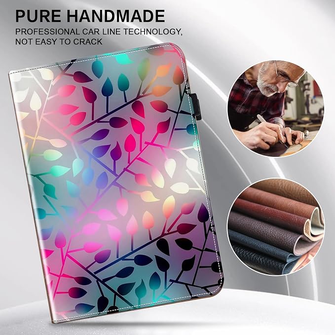 Case for Samsung Galaxy Tab A 10.1 2019 Model SM-T510/T515/T517 Stylus Holder Flip Wallet Leather Shockproof Cover for Galaxy Tab A SM-T510 Case Bicolor Marble