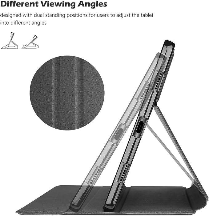 ProCase Slim Shockproof Stand Case for Lenovo Tab P11 / P11 Plus Black | Shockproof Folio Hard Shell Cover Multi-Angle Stand Offers Secure Protection Hands-Free Viewing