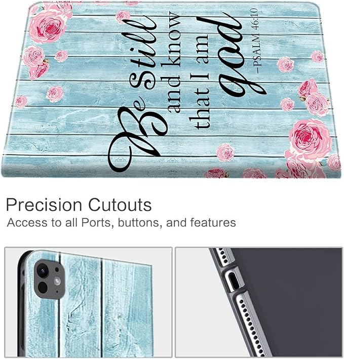 for iPad Air 11 (2024)/ iPad Air 6th/5th/4th Gen Case (2025/2024/2022/2020) 10.9 Inch CaseBEOTIWAD Shockproof Slim PU Leather Stand Protective Cover with Auto Sleep/Wake-Bible Verses Philippians 4-13