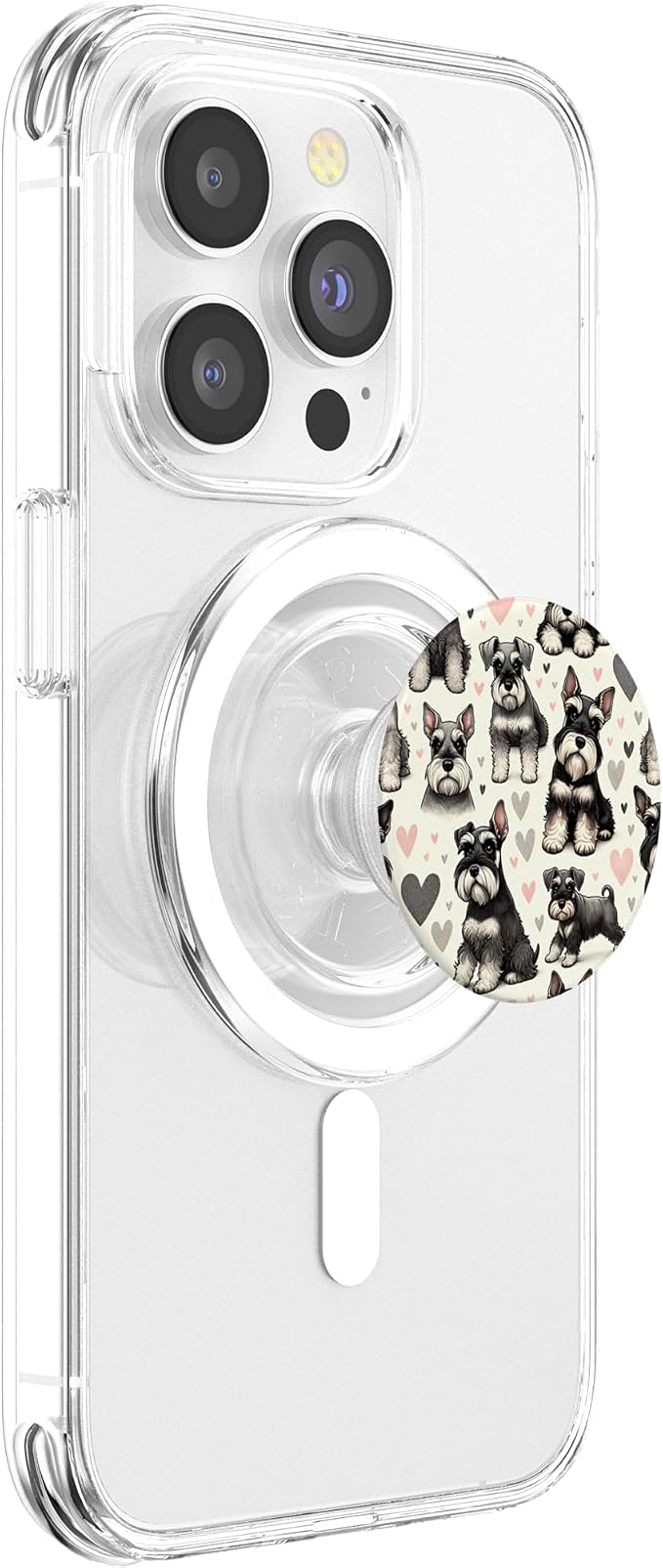 Beautiful Dogs Pattern Miniature Schnauzer Dog PopSockets PopGrip for MagSafe