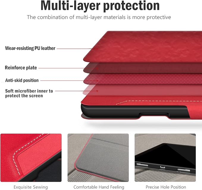 Antbox Case for iPad Pro 11 inch 4th/3rd/2nd/1st Generation Black | Vegan Leather with Pencil Holder Auto Sleep/Wake Function iPad Pro 11 Cover