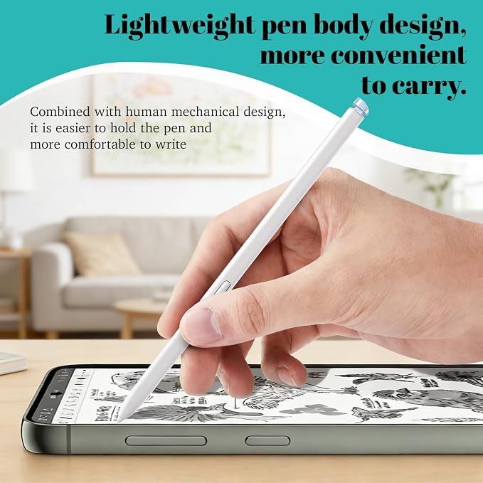 Galaxy S26 Ultra Pen Replacement4096 PressureBlack | 4096 pressuretilt controlpalm rejectionshortcut buttoneraser functionsmooth writingNo Bluetooth