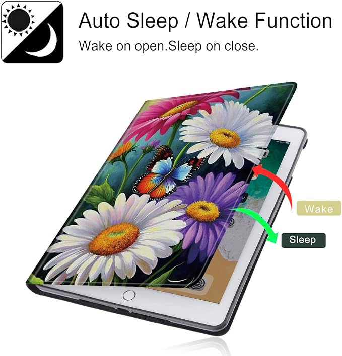 for Kindle Paperwhite 11th Gen 2021 6.8 inch Case - Signature Edition with Adjustable Stand &amp Auto Wake/Sleep - American Flag &amp Skull