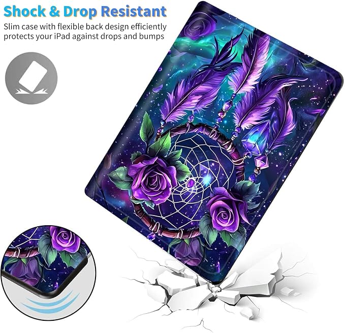 for Samsung Galaxy Tab E 9.6 Inch 2015 (SM-T560/T561/T565/T567) Kickstand Case PU Leather Multiple Viewing Angles Stand Smart Cover for Galaxy Tab E 2015 2 Roses