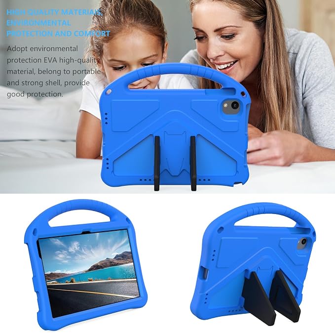 YRH for Urao C107 10.1 inch Tablet Case 2024 Kids EVA Shockproof Cover with Handle Kickstand for Urao Android Tablet 10.1'' (Black)