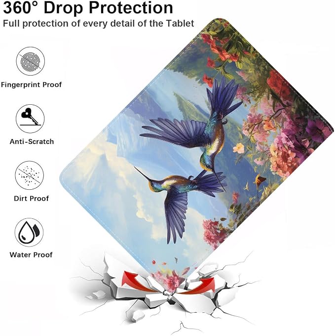 Case for Samsung Galaxy Tab S10 Lite/ S10 FE/ S9 FE 5G 10.9 Inch/ S9 11 Inch - Slim PU Leather Folding Stand Folio Cover with Auto Sleep/Wake - African American Girl