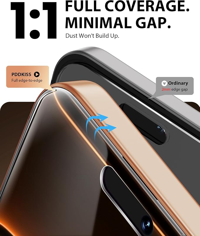 PDDKISS 2 Pack Screen Protector for iPhone 12/iPhone 12 Pro (2020) 6.1 inch Shatterproof Tempered Glass