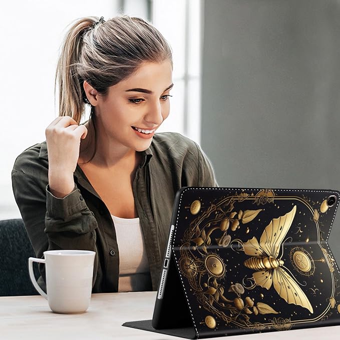 Case for Samsung Galaxy Tab S10 FE Plus 5G Multi-Angle Stand Smart Cover Shockproof with Auto Wake/Sleep for Galaxy Tab S10 FE+ 13.1 Inch (SM-X620/SM-X626B) 2025 Magic Mushrooms Fungus