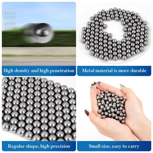 Sukh Slingshot Ammo - Steel Sling Shot Ammo Balls 9mm Ammo Professional Balls for Hunting & Shooting, Target, Competition，Practice (0.9 Pound)