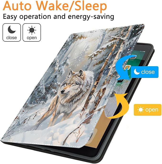 for iPad 10th-Gen 10.9-inch 2022 Case Adjustable Stand Shockproof Protective Cover with Automatic Wake-up/Sleep Function Suitable for iPad 10th Gen 2022 Case Art Dragonfly