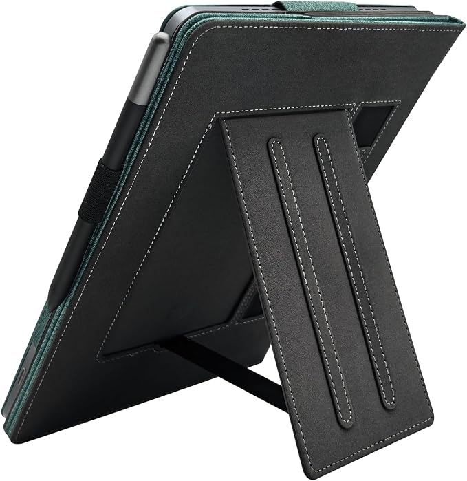 Hand Strap Case for 11.5 TCL NxtPaper 11 Plus (9469X) Tablet PU Leather Bidirectional Multi-Angle Stand Cover with Auto Sleep &amp Wake/Elastic Pen Holder (Black)