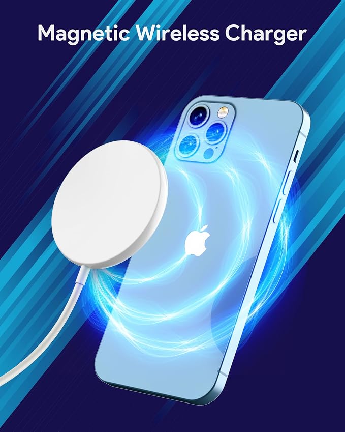 COKOEYE Magnetic Wireless Charger 2-Pack for iPhone Wireless Charger Pad Max Fast for Magsafe Phone Adapter for iPhone 16/16 Plus/16 Pro/16 Pro Max/15/15 Pro/15 Plus/ 14/13 Series/AirPods Pro 2