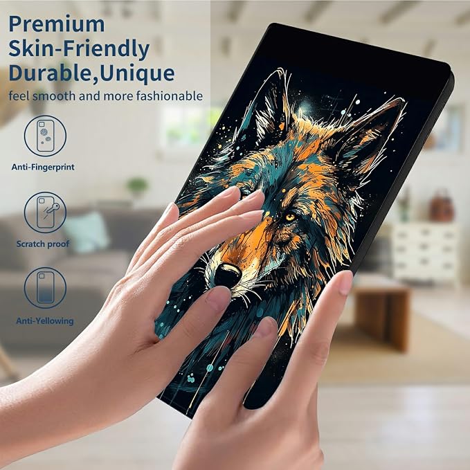 Slim Case for Amazon Kindle Fire Max 11 Case (13th Generation 2023 Release) 11 PU Leather Folio Stand Adjustable Smart Cover with Auto Wake/Sleep for Kindle Fire 11 TabletArt Black Cat Tree