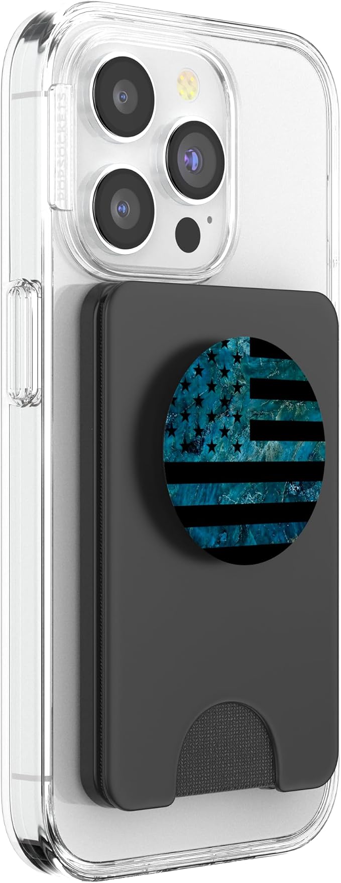 Black American Flag Blue PopSockets Adhesive PopGrip