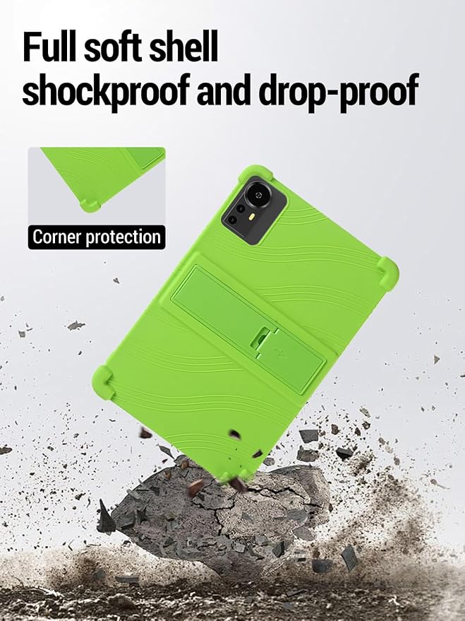 for Bnegynng CP31M 10 inch Tablet Protective case Shockproof Lightweight Silicone Protective Cover with Stand Child-Friendly Protection Easy to Clean DesignBlack