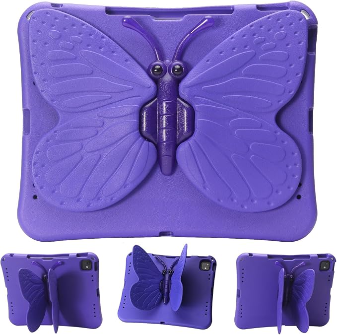 Kids Case for iPad Air 13 (2026/2025/2024) M4/M3/M2 &amp iPad Pro 13 2024 &amp iPad Pro 12.9 Cover 6th/5th/4th/3rd Gen (2022/2021/2020/2018) DIY Figures EVA Rubber Handle Stand Shockproof Bumper