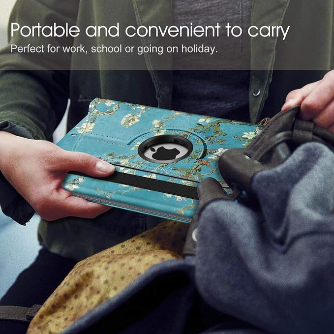Fintie Rotating Case for iPad Air 3rd Generation 2019 / iPad Pro 10.5 2017 | 360° Swivel Stand Landscape &amp Portrait Viewing Shockproof Protective Cover Pencil Holder Auto Sleep/Wake Black