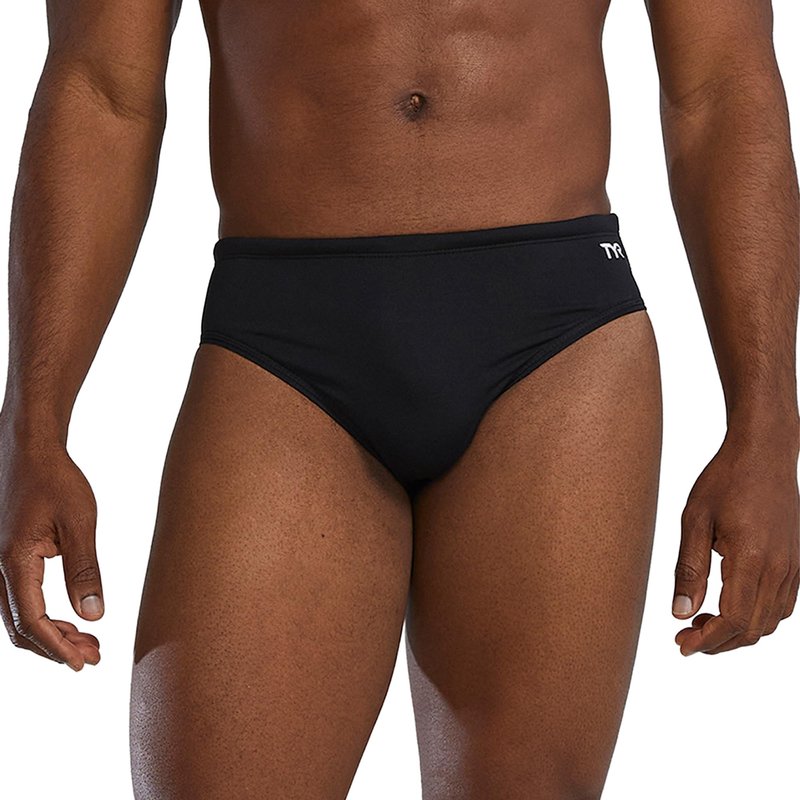 TYR Men's Durafast Elite Solid Racer Swim Suit (Black, 32)