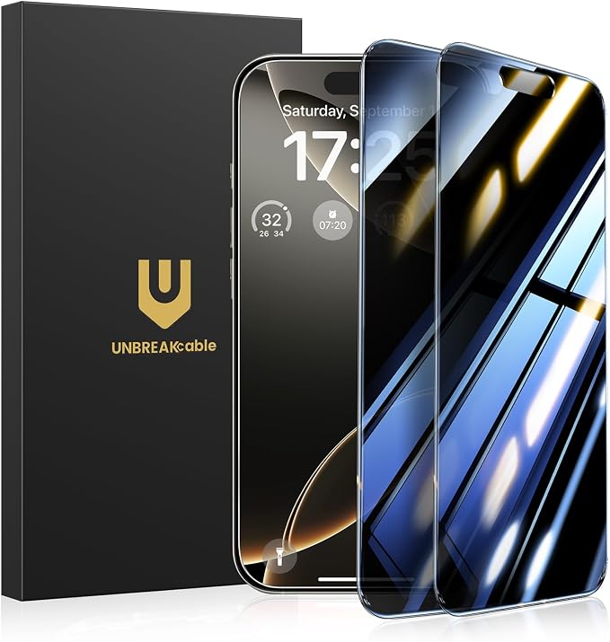 UNBREAKcable 2 Pack Privacy Screen Protector for iPhone 11 Pro Max/Xs Max Shatterproof Tempered Glass [True 28°Anti Spy] [9H Hardness] [Easy Installation] Protector for Apple 6.5