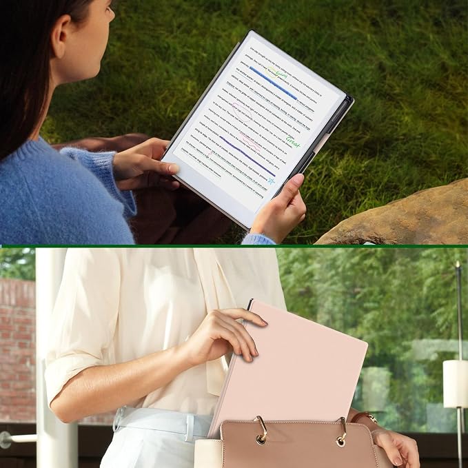 Case for Remarkable Paper Pro Tablet 11.8 (Released in 2024) Hard Back Shell Protective Book Folio Cover with Built-in Pen Holder with Auto Sleep/Wake Function.
