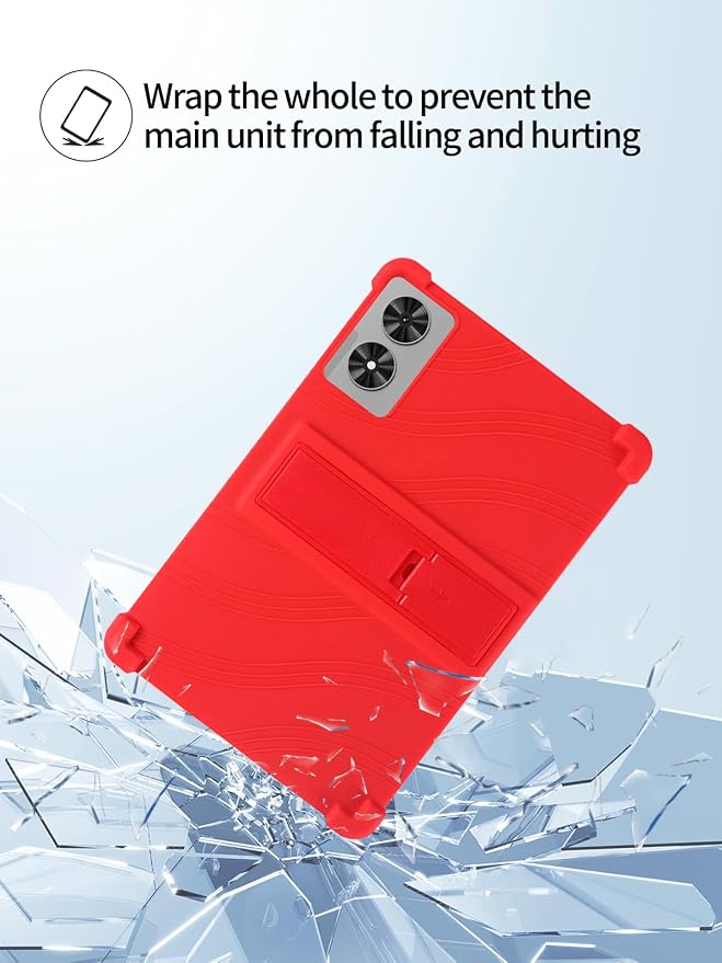 for Frameflow P11T Android 16 11-Inch TabletUYRUREL Skin-Friendly Soft Silicone Protective CaseFull Protection Against Drops and Scratcheswith Adjustable Viewing StandBlack.