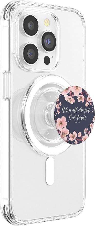 Psalm 73 26 Christian Bible Verse Pink Blue Inspirational PopSockets Adhesive PopGrip