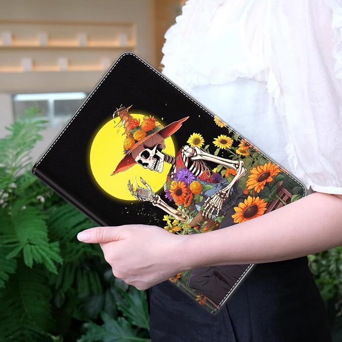 Case for iPad A16 11th Gen 11 Inch (2025) 10th Gen 10.9 Inch (2022) Model A3354 A3355 A3356 A2696 A2757 A2777 ，Slim Fit Standing Cover with Auto Sleep/Wake，Frog Playing Guitar