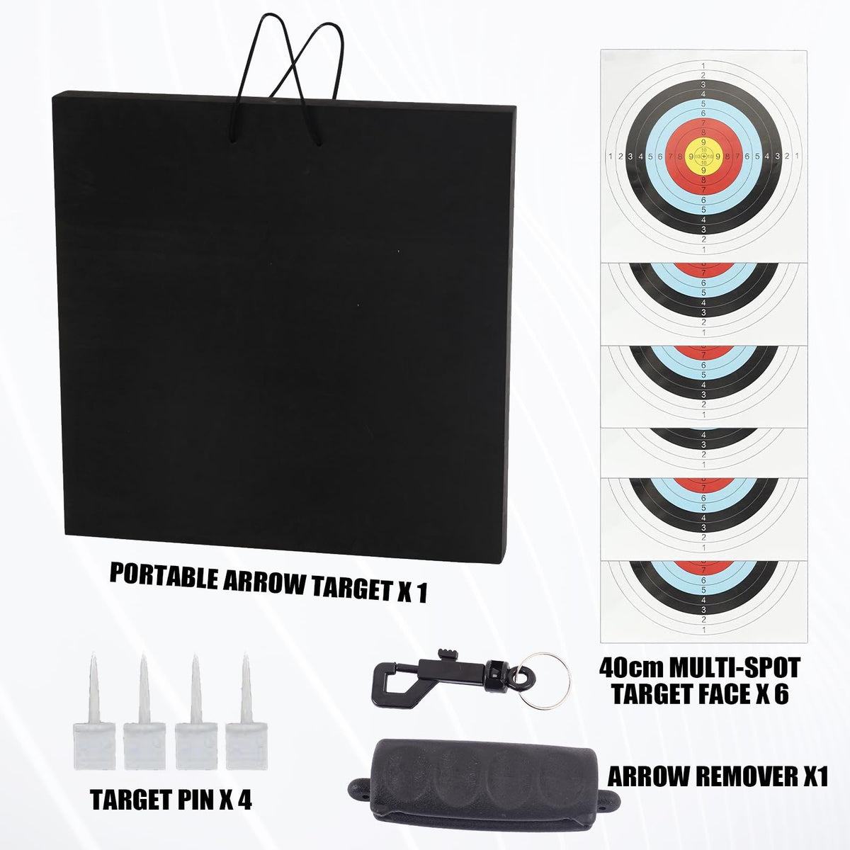 FENJANER 20" Foam Archery Target with Hanging Rope for Backyard Shooting