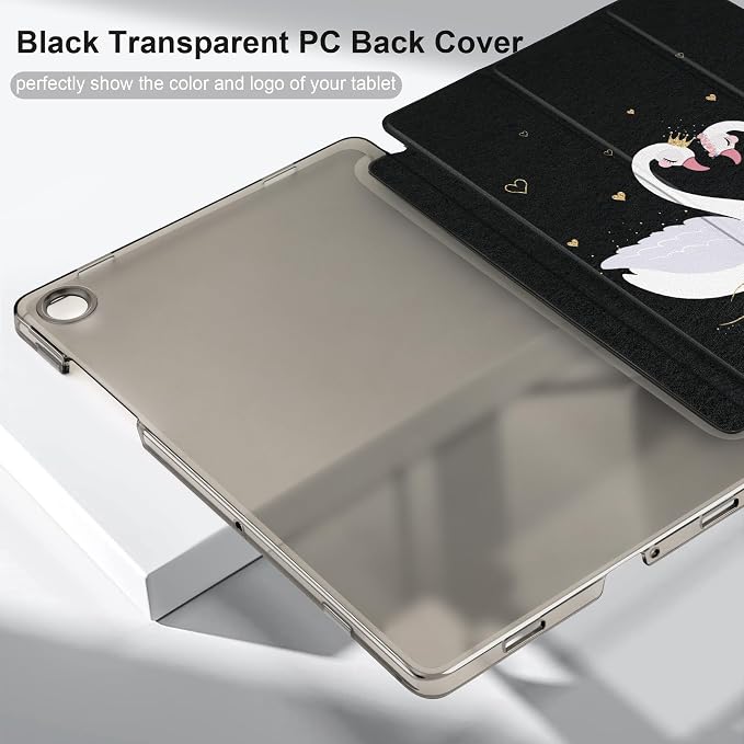 Case for Samsung Galaxy Tab A11 Plus A11+ 11 inch (2025/2026) &amp Tab A9 Plus A9+ 11 inch (2024/2023) Slim Smart Stand Cover with Translucent Hard Back Auto Wake/Sleep - Bear with Bows