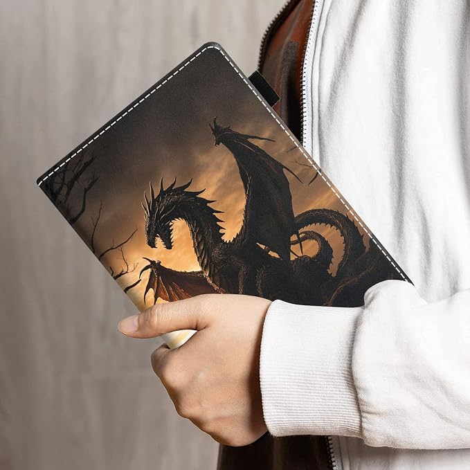 Case for Amazon Kindle Fire HD 10 Tablet 10.1 (9th/7th Generation 2019/2017 Release) - PU Leather Folio Case with Smart Auto Wake/Sleep African American Girl