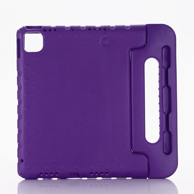 Kids Case for iPad Pro 11 M5/M4 &amp iPad Air 11 (2026/2025/2024) Shockproof Case with Pencil Holder Techcircle Light EVA Foam Handle Stand Bumper Protective Child Friendly Drop Proof Cover Black