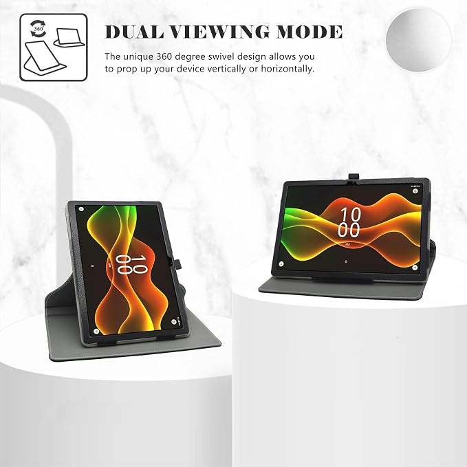 LiuShan Compatible with Boost Celero 5G Tab Case360 Degree Rotation Stand PU Cover for Boost Celero 5G Tab 11 Inch Tablet（Not Fit Other TabletBlack