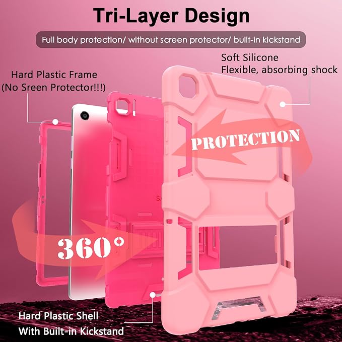 Case for Samsung Galaxy Tab A11+/A11 Plus 11” 2026 Samsung Galaxy Tab A9+/A9 Plus 11” 2024 Model Heavy Duty Shockproof Hard High Impact Protective Case Black