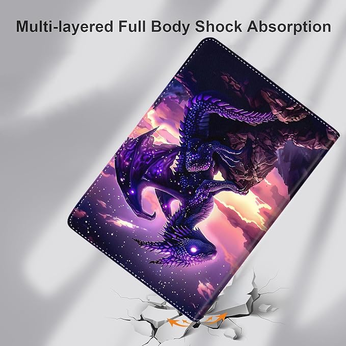 Case for iPad (A16) 11th Generation 11 Inch (2025) iPad 10th Generation 10.9 Inch (2022)，Slim Fit Foldable Standing Cover Case with Auto Sleep/Wake ，Moth Moon