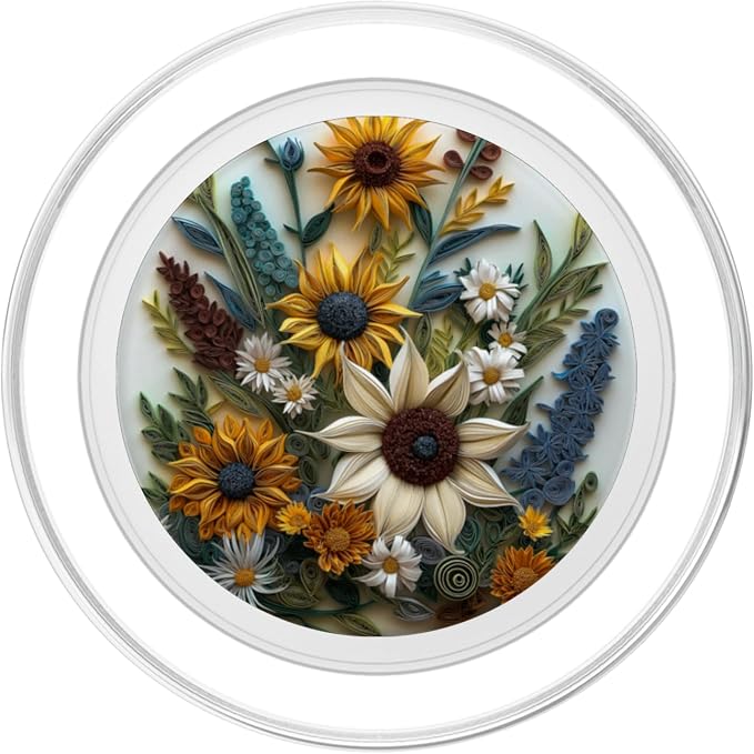 Boho Chic Floral Pattern Mixed Flowers Bouquet PopSockets PopGrip for MagSafe