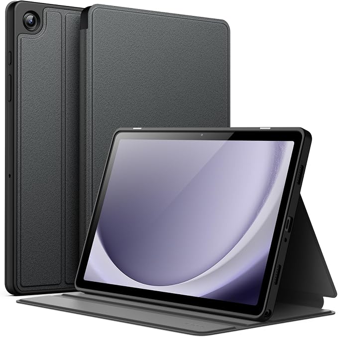 JETech Folio Case Cover for Samsung Galaxy Tab A9 Plus 11 Black | Multi-Angle Stand Cover Slim Protective Cover Auto Wake/Sleep