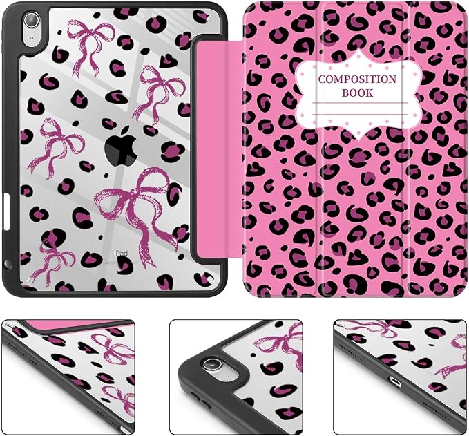 Mektron Case for 2026 iPad Air 11 inch M4 8th (M3 2025 7th /M2 2024 6th) Compatible with iPad Air 10.9 (2022 5th Gen /2020 4th Gen) Shockproof Clear Shell Blue Bows &amp Flowers