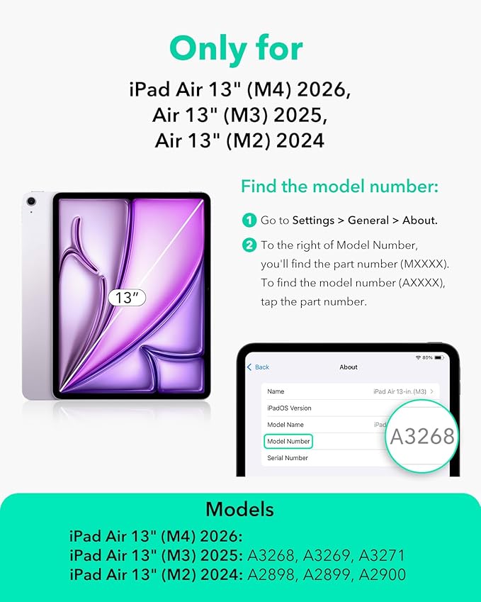 ESR for iPad Air 13 Inch Case M4/M3/M2 (2026/2025/2024) with Pencil Holder, Removable Magnetic Cover, Vertical Stand, Fully Supports Pencil Pro and Pencil(USB-C), Rebound 360 Series, Pink