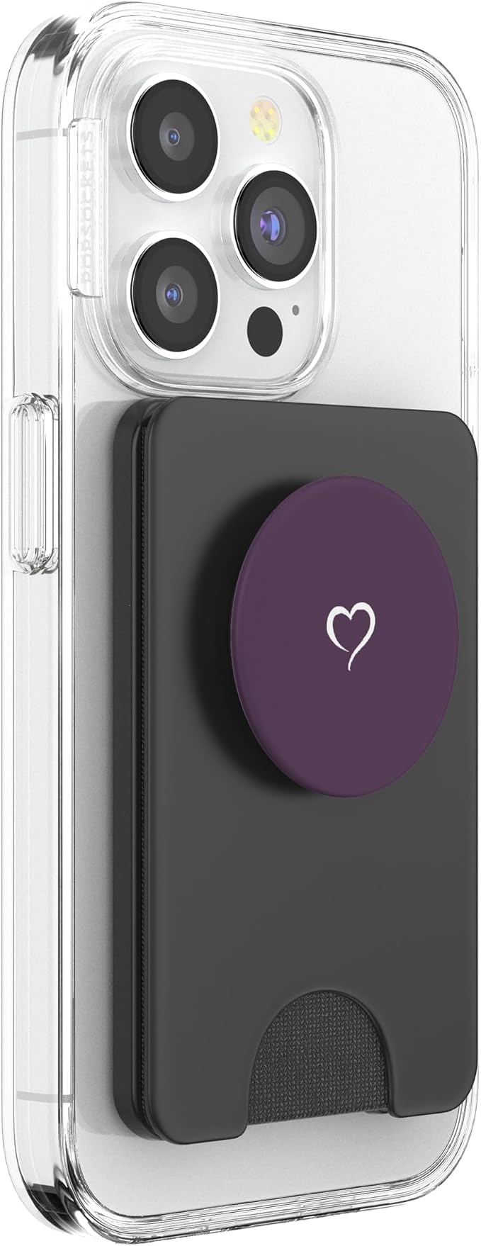 Plum Purple Hand Drawn Heart Minimalist Love PopSockets Swappable PopGrip