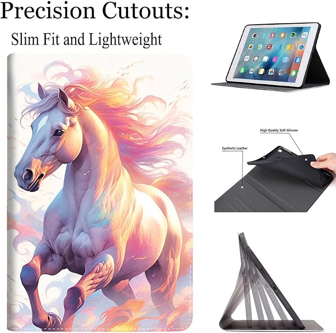 Case for New iPad (A16) 11th Generation 11 Inch 2025for iPad 10th Generation 2022 10.9 Inch Multi-Angle Stand Smart Cover Shockproof with Auto Wake/Sleep Baby Dragon