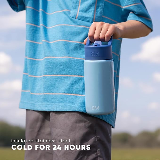 Simple Modern Kids Summit Water Bottle with Straw Lid | Harry Potter 14oz Stainless Steel Cup Insulated Tumbler for Boys, Girls, School | Magical Mashup
