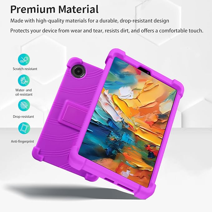 Case for TCL TAB 8 NXTPAPER 5G 8.7-Inch Tablet – Shockproof Silicone Protective Cover with Kickstand Drop-Resistant Business Style (Black)