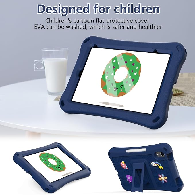 Case for iPad 10.2 Inch 2021/2020/2019/ iPad Pro 10.5 Inch/Air 3rd Gen (2019) Shoulder Strap Kickstand Children Friendly Anti-Scratch Shockproof Case Lightpurple