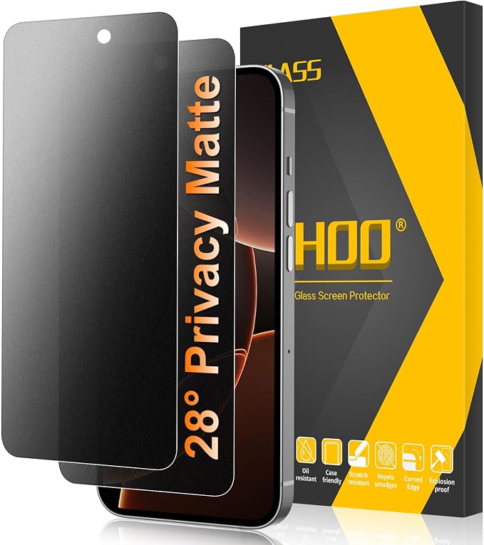 [2 Pack] Matte Privacy Glass Screen Protector Designed for iPhone 11 / iPhone XR Anti-Glare Anti-Fingerprint Install Frame 9H Tempered Glass