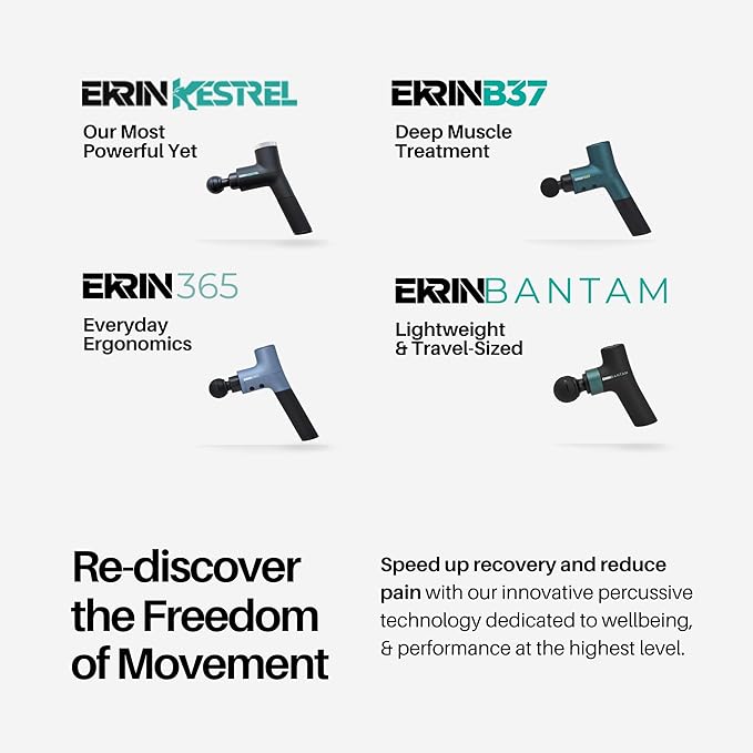 Ekrin Athletics Kestrel Massage Gun: Enhanced Precision & Comfort for Superior Muscle Recovery & Wellness | Relieve Sore Muscles and Stiffness