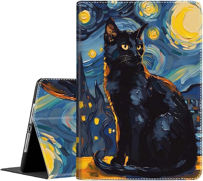 Case for iPad (A16) 11th Generation 11 Inch (2025) iPad 10th Generation 10.9 Inch (2022)，Slim Fit Foldable Standing Cover Case with Auto Sleep/Wake Retro Moth