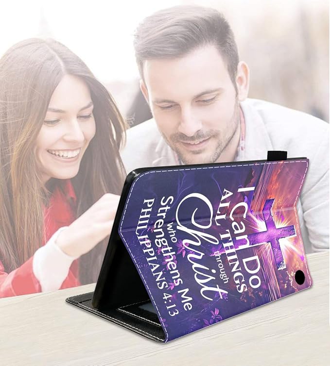 Case for Amazon Kindle Fire HD 8/Fire HD 8 Plus Tablet (12th/10th Generation 2024/2022/2020 Release) Slim PU Leather Cover with Card Slot &amp Auto Wake/Sleep African American Women