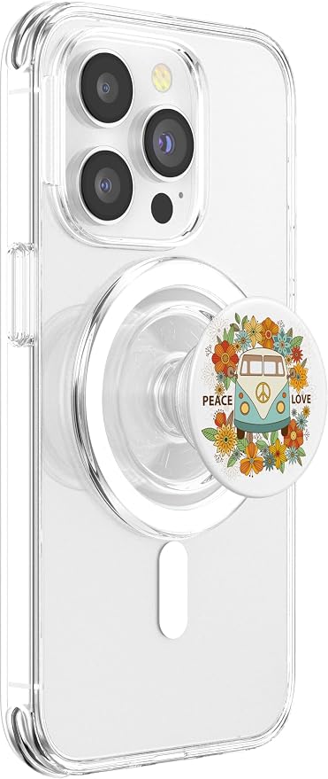 Peace and love - Hippie PopSockets PopGrip: Swappable Grip for Phones &amp Tablets PopSockets Adhesive PopGrip