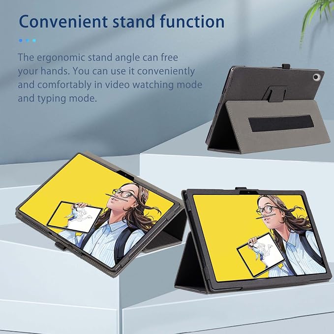 Case for Wacom MovinkPad 11 Drawing Tablet 11inchNOUKAJU Drawing Tablet Protection CoverFolding Stand with Pencil Holder and Wrist StrapProtection Case for Wacom MovinkPad 11(Black)